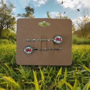 NEW Three Little Birds Paisley Design Bobby-pin Set